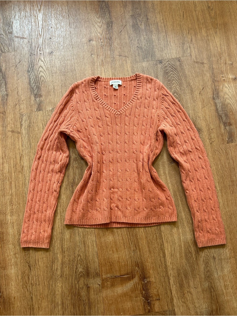 Y2K St. John’s Bay Cable Knit V-Neck Sweater
